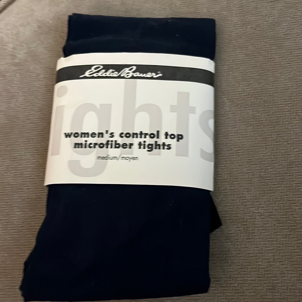 Eddie Bauer Women’s Control Top Microfiber tights - size medium - NWT